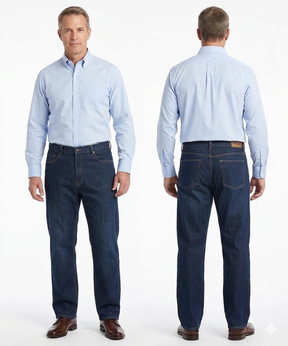 Kirkland Signature Relaxed Straight 989796 Men's Jeans - Size 42Wx30L - Blue